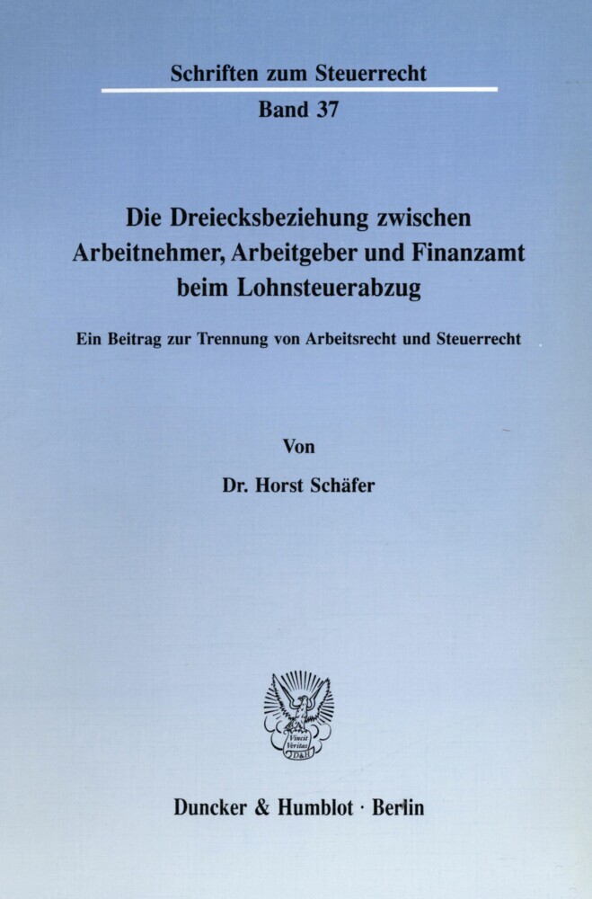 Die Dreiecksbeziehung zwischen Arbeitnehmer, Arbeitgeber und Finanzamt beim Lohnsteuerabzug. main product photo