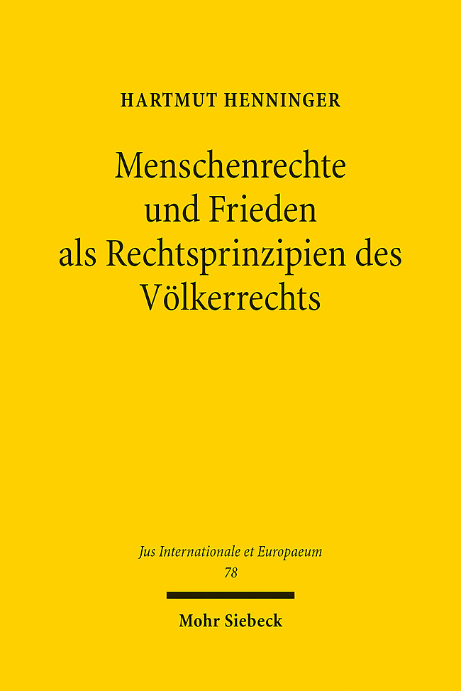 Menschenrechte und Frieden als Rechtsprinzipien des Völkerrechts main product photo