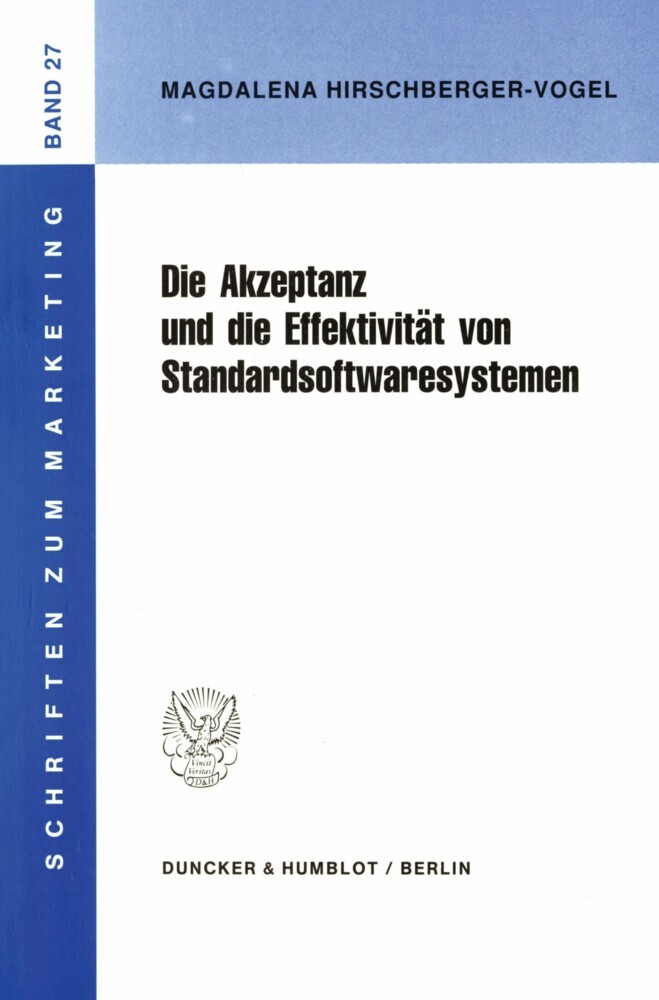 Die Akzeptanz und die Effektivität von Standardsoftwaresystemen. main product photo