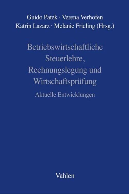 Betriebswirtschaftliche Steuerlehre, Rechnungslegung und Wirtschaftsprüfung main product photo