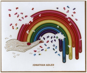 Jonathan Adler Rainbow Hand 750 Piece Shaped Puzzle