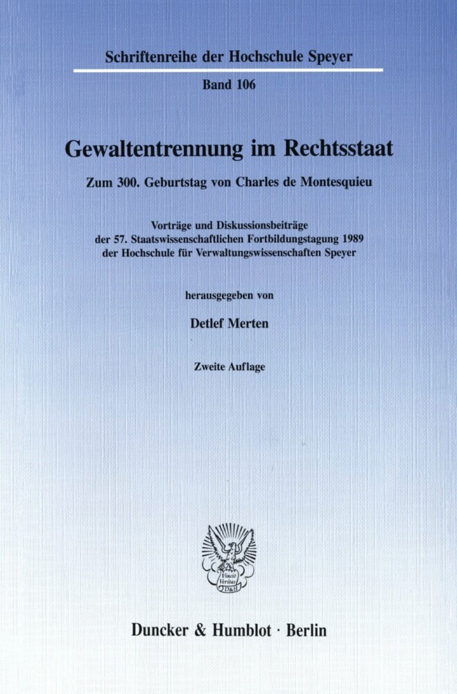 Gewaltentrennung im Rechtsstaat. main product photo