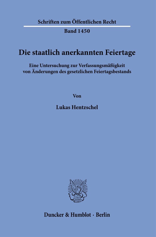 Die staatlich anerkannten Feiertage. main product photo