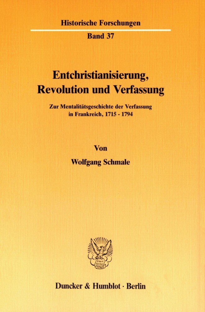 Entchristianisierung, Revolution und Verfassung. main product photo
