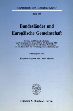 Bundesländer und Europäische Gemeinschaft.