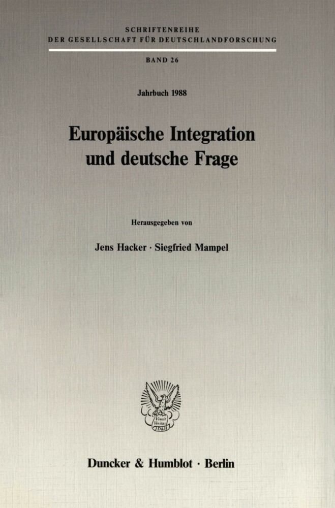 Europäische Integration und deutsche Frage. main product photo