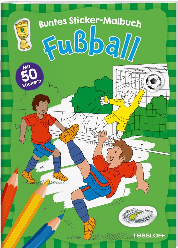 Fußball. Buntes Sticker-Malbuch main product photo