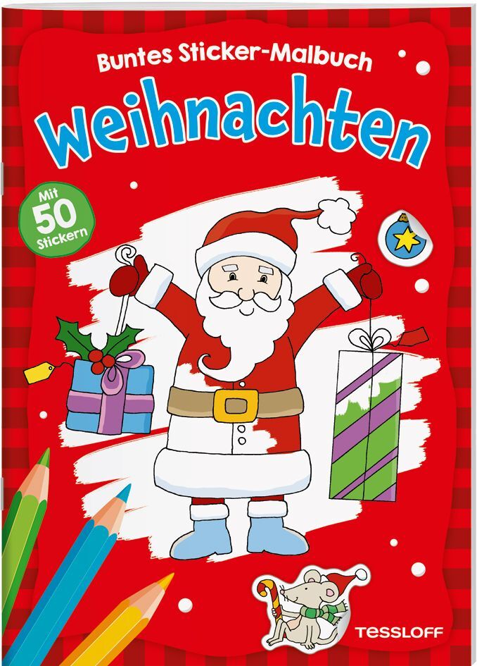 Weihnachten. Buntes Sticker-Malbuch main product photo