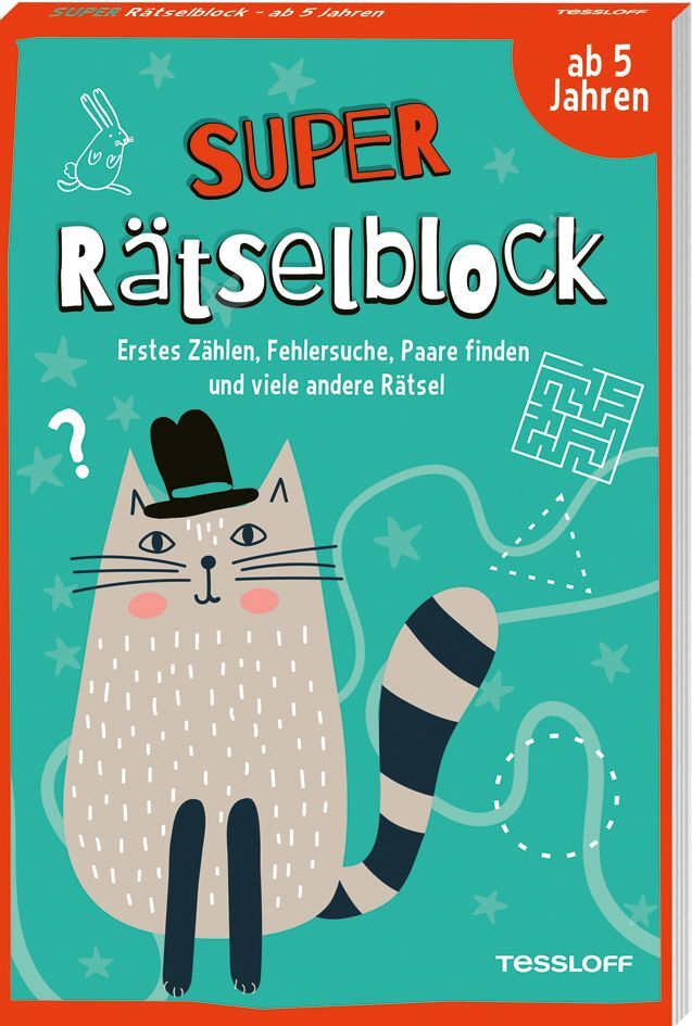 Super Rätselblock ab 5 Jahren. Erstes Zählen, Fehlersuche, Paare finden und viele andere Rätsel main product photo