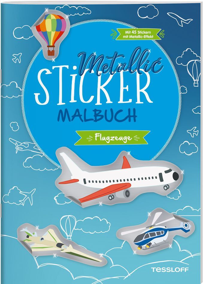 Metallic-Sticker Malbuch. Flugzeuge main product photo