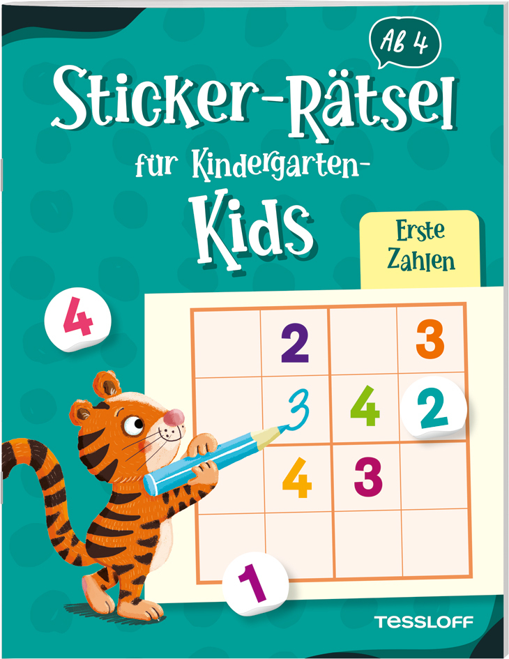 Sticker-Rätsel für Kindergarten-Kids. Erste Zahlen main product photo