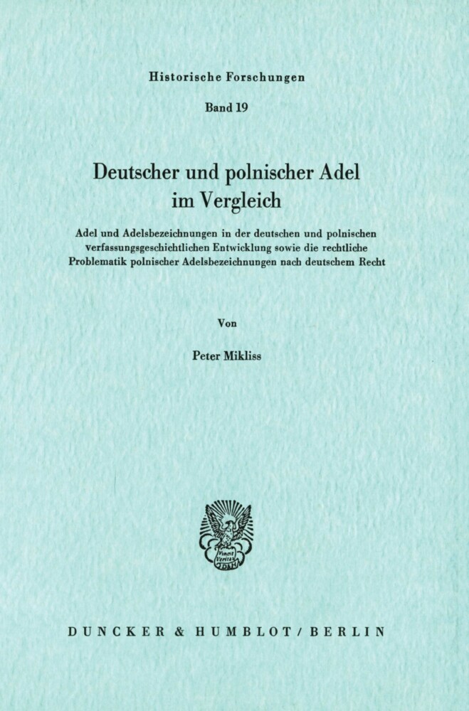Deutscher und polnischer Adel im Vergleich. main product photo
