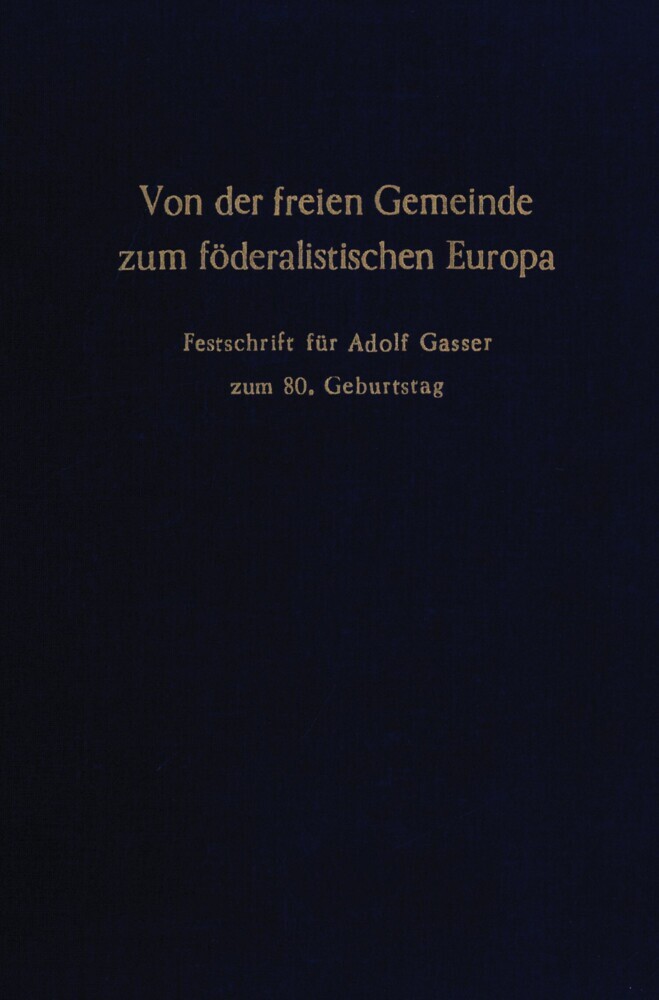 Von der freien Gemeinde zum föderalistischen Europa. main product photo