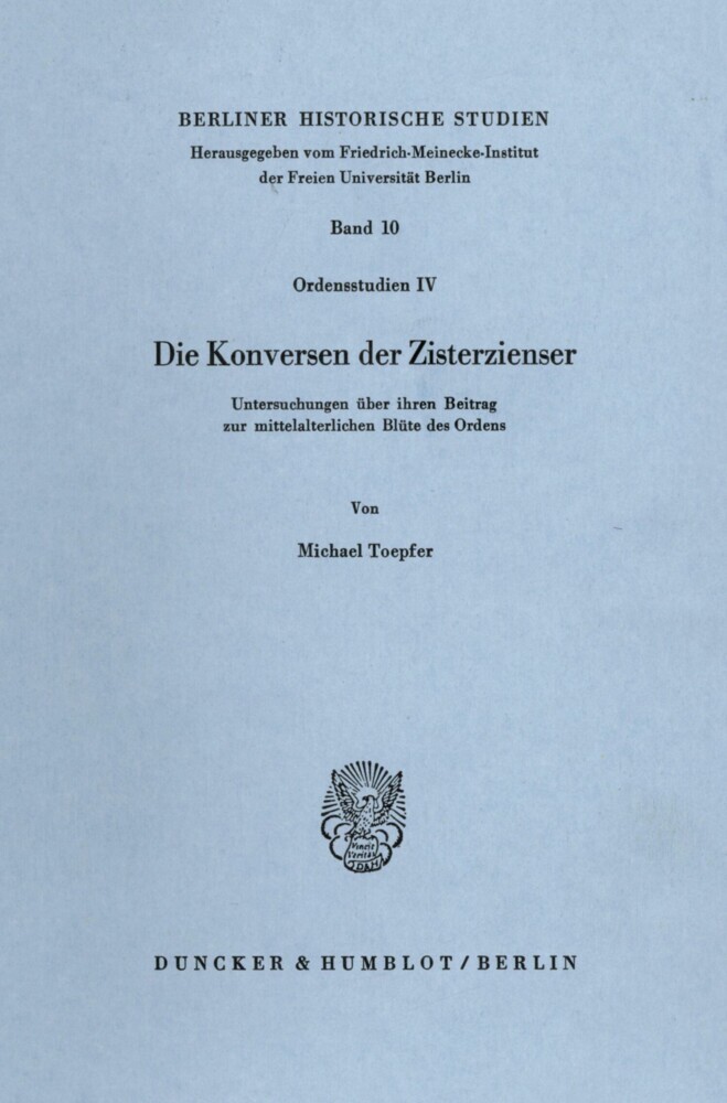 Die Konversen der Zisterzienser. main product photo