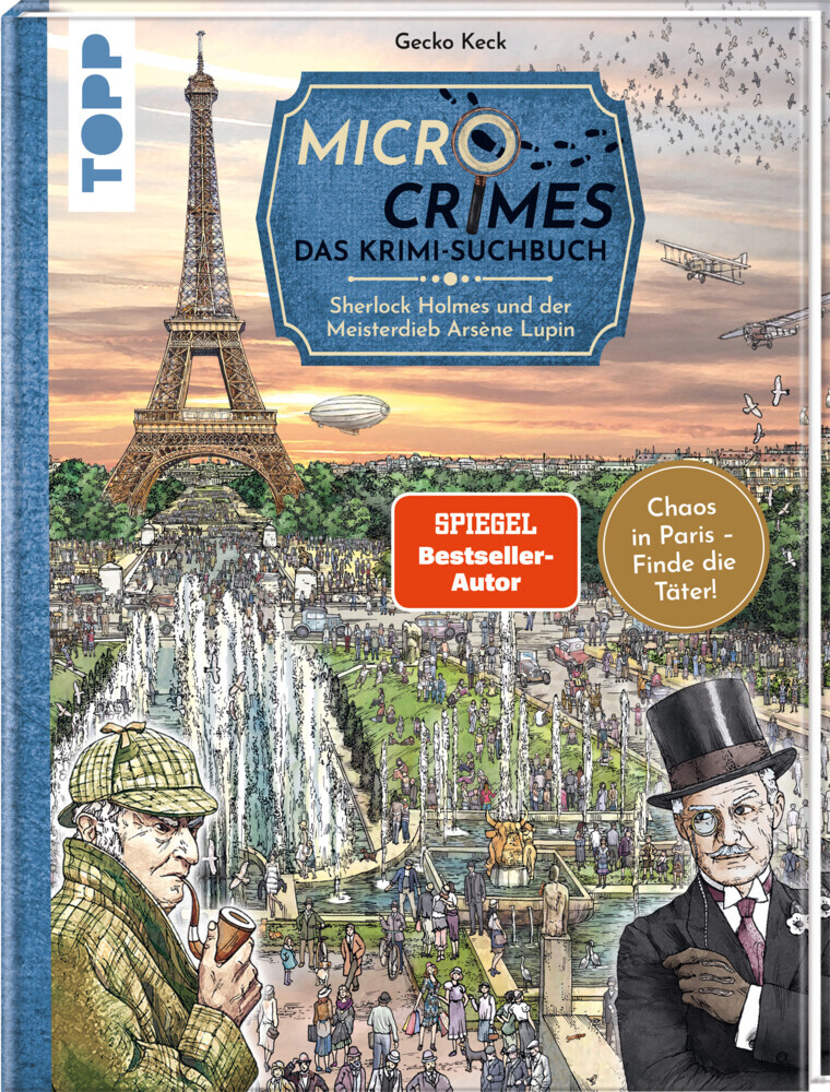 Micro Crimes. Das Krimi-Suchbuch. Sherlock Holmes und der Meisterdieb Arsène Lupin. Finde die Verbrecher im Chaos von Paris 1920 main product photo