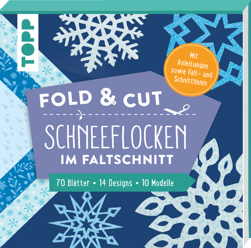 Fold & cut: Schneeflocken im Faltschnitt. Mit Anleitungen sowie Falt- und Schnittlinien main product photo