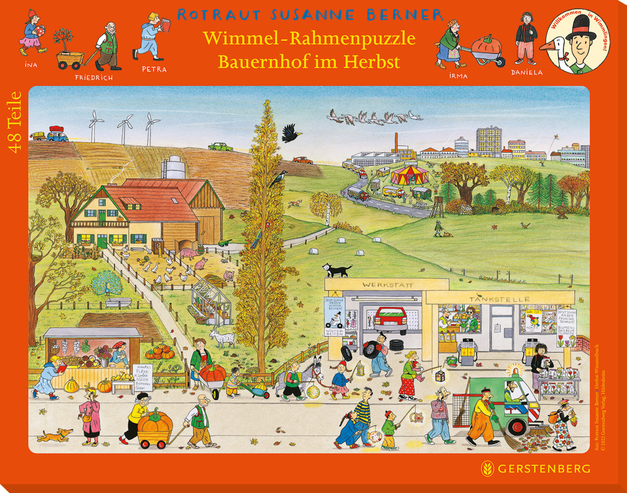 Wimmel-Rahmenpuzzle Herbst Motiv Bauernhof main product photo