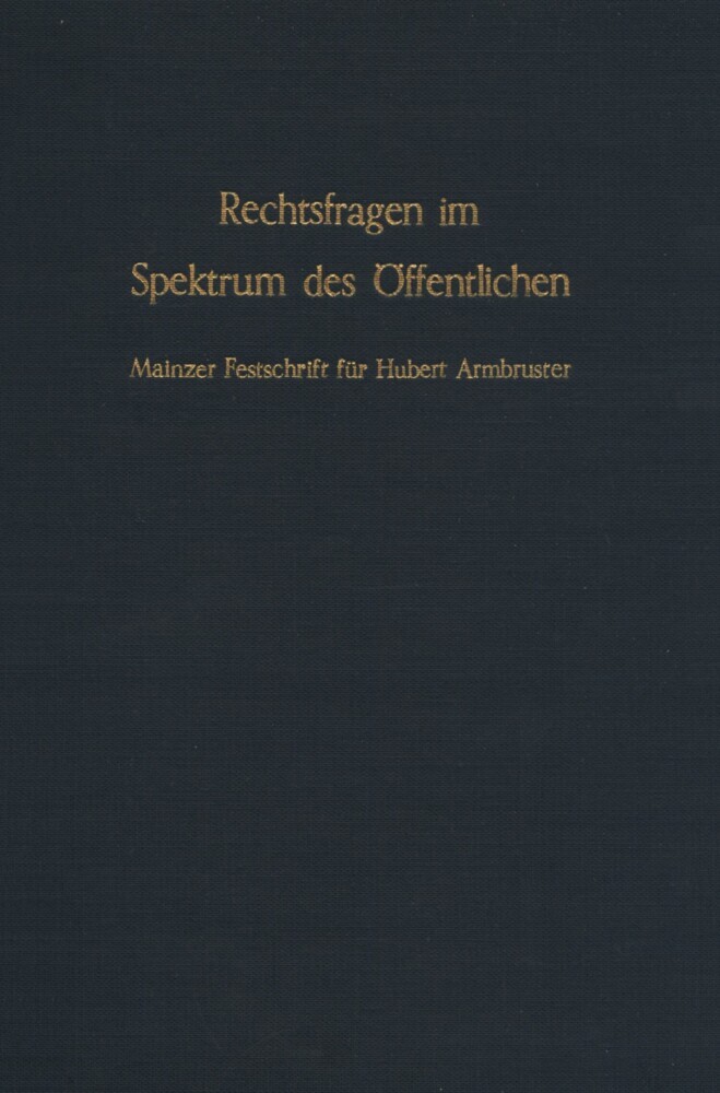 Rechtsfragen im Spektrum des Öffentlichen. main product photo