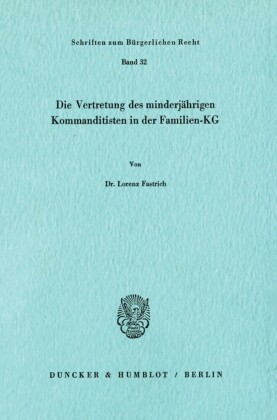 Die Vertretung des minderjährigen Kommanditisten in der Familien-KG.