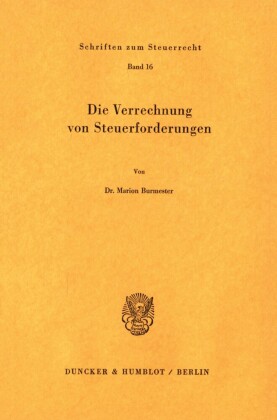 Die Verrechnung von Steuerforderungen.