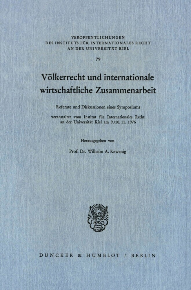 Völkerrecht und internationale wirtschaftliche Zusammenarbeit. main product photo