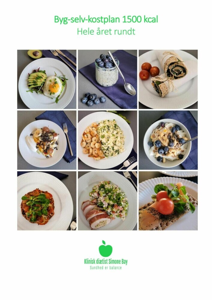Byg-selv-kostplan 1500 kcal - hele året rundt main product photo