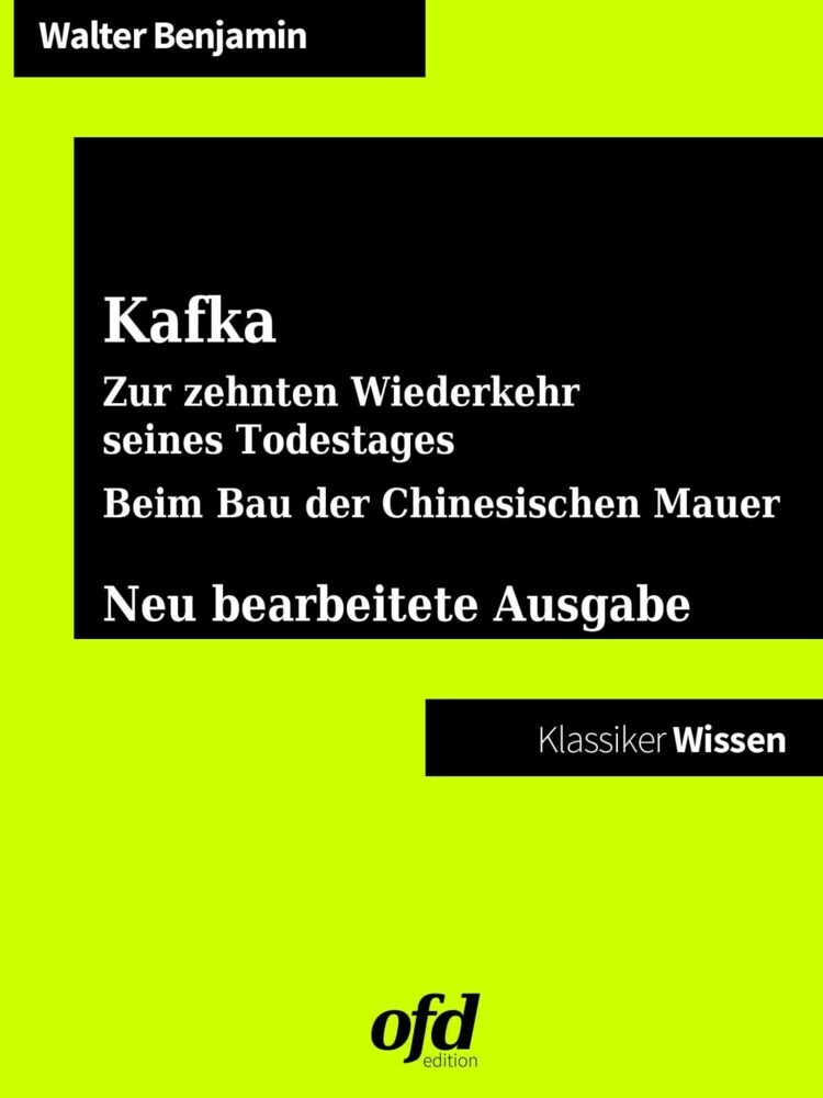 Franz Kafka. Zur zehnten Wiederkehr seines Todestages - Beim Bau der Chinesischen Mauer main product photo