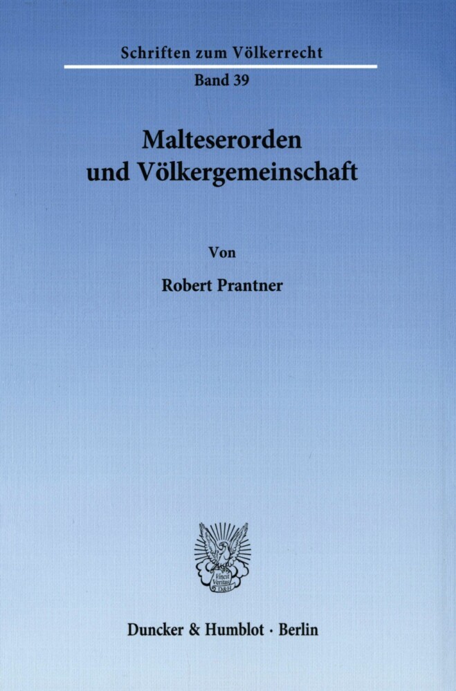 Malteserorden und Völkergemeinschaft. main product photo