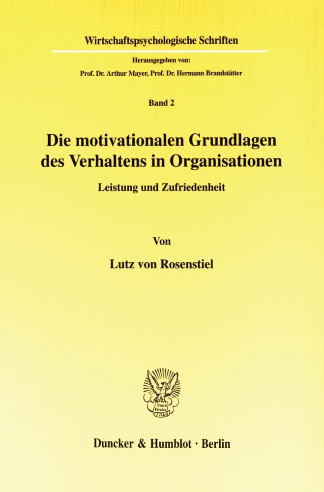 Die motivationalen Grundlagen des Verhaltens in Organisationen. main product photo