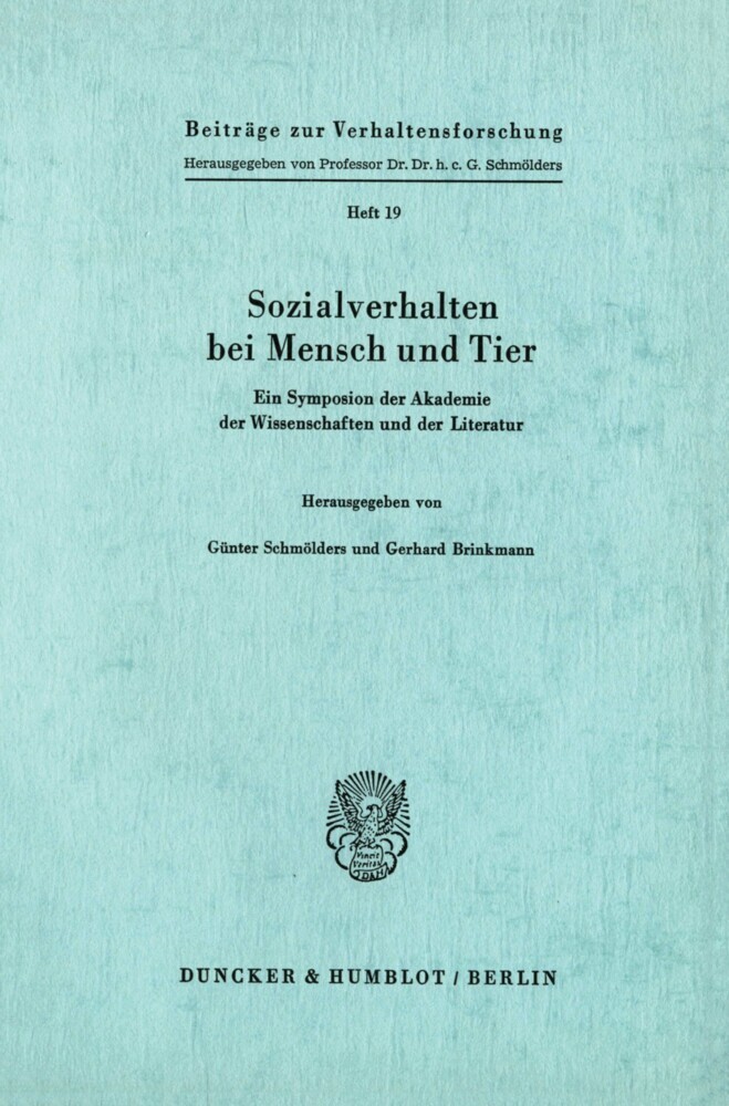 Sozialverhalten bei Mensch und Tier. main product photo