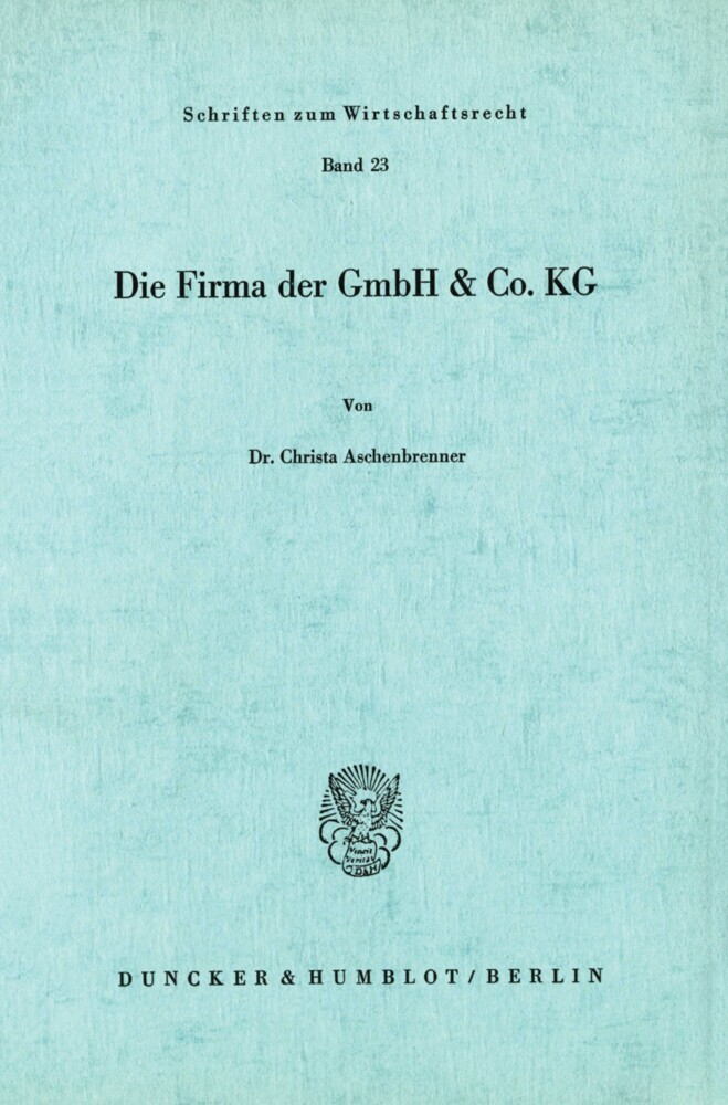 Die Firma der GmbH & Co. KG. main product photo