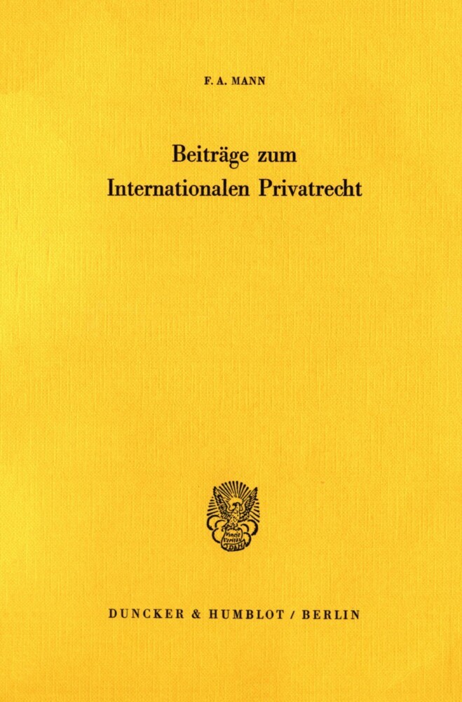 Beiträge zum internationalen Privatrecht. main product photo