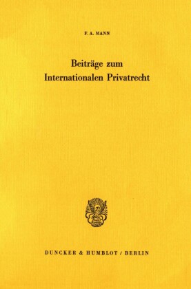 Beiträge zum internationalen Privatrecht.