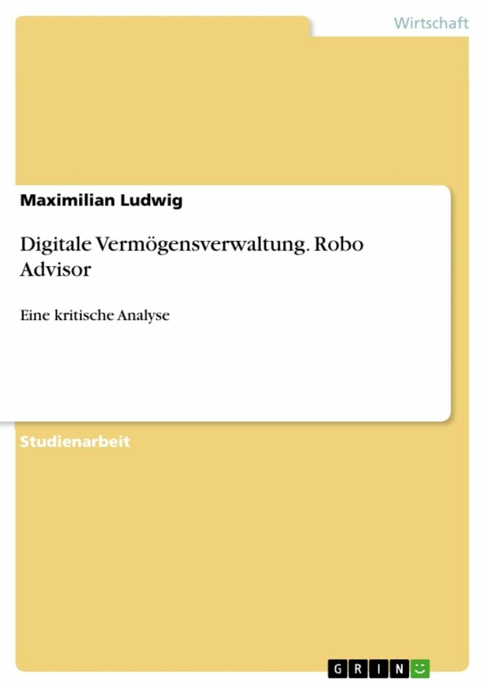 Digitale Vermögensverwaltung. Robo Advisor main product photo