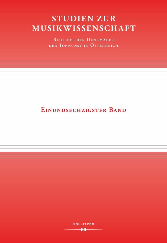 Studien zur Musikwissenschaft - Beihefte der Denkmäler der Tonkunst in Österreich. Band 61 main product photo