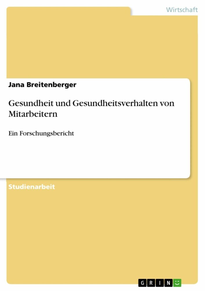 Gesundheit und Gesundheitsverhalten von Mitarbeitern main product photo