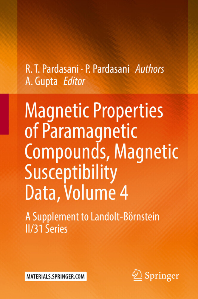 Magnetic Properties of Paramagnetic Compounds, Magnetic Susceptibility Data, Volume 4 main product photo