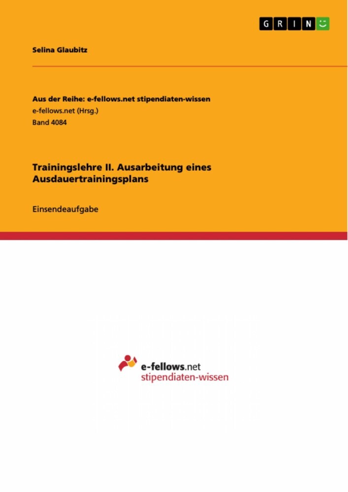 Trainingslehre II. Ausarbeitung eines Ausdauertrainingsplans main product photo
