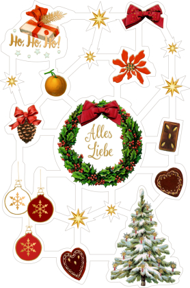 Weihnachten, Glanzbilder / Oblaten