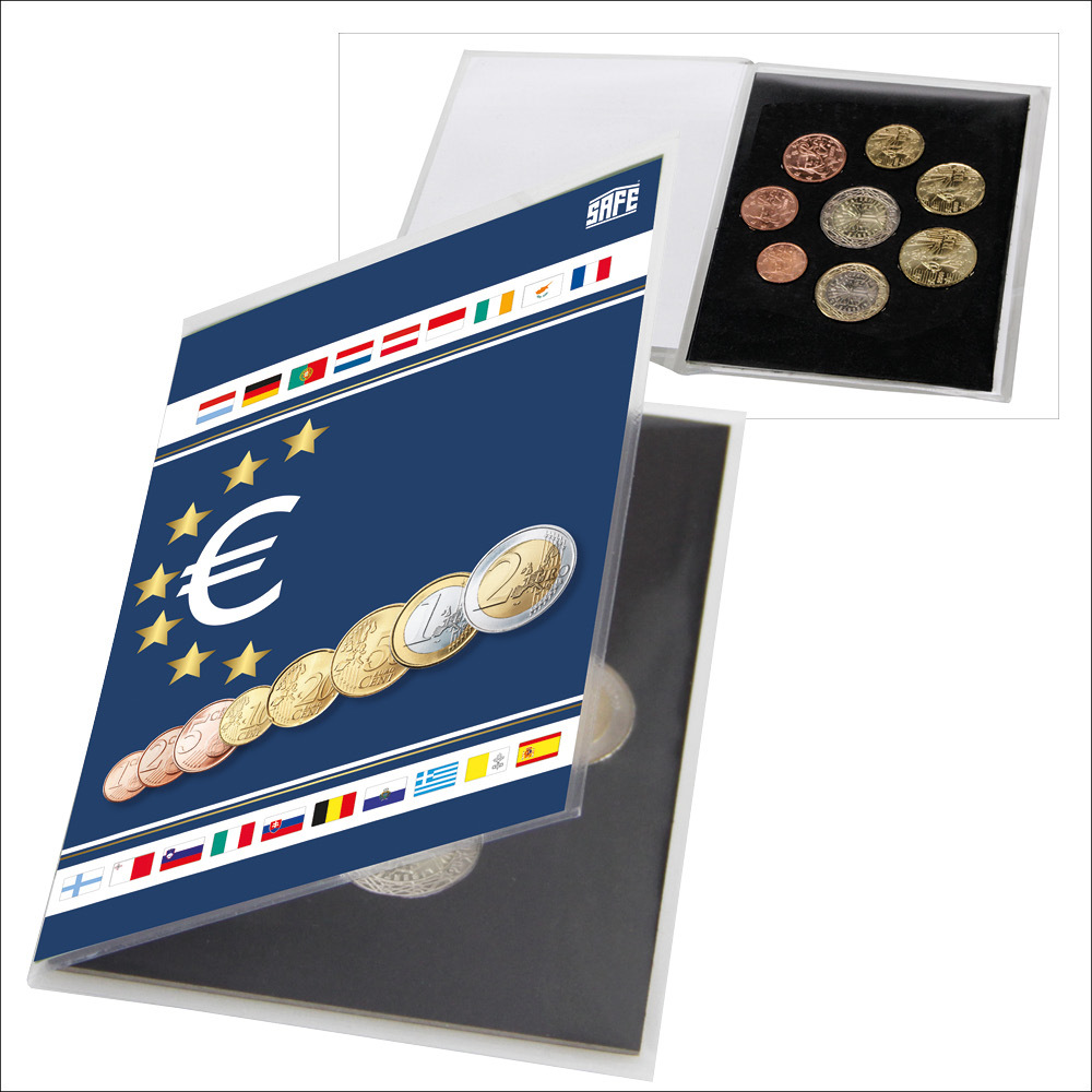 Münz-Karte und Schutzfolie für einen Euro-Satz 1 Cent bis 2 Euro main product photo
