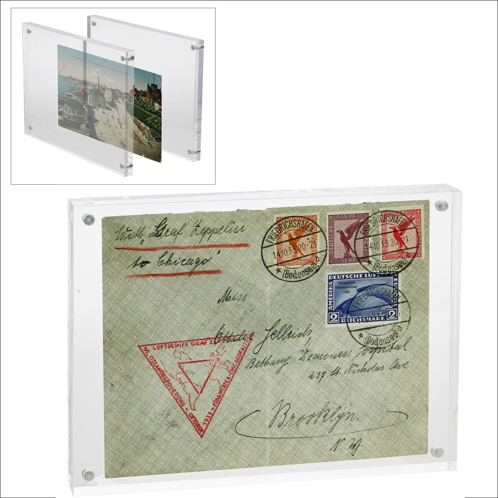 Foto- und Postkartenrahmen mit Magnetverschluß aus Acryl, Format außen 17,5 x 13 x 2 cm main product photo