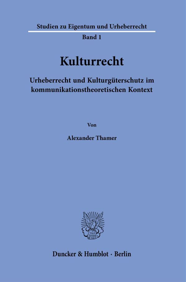 Kulturrecht. main product photo