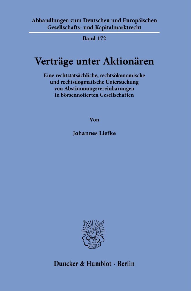 Verträge unter Aktionären. main product photo