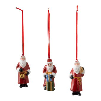 Nostalgic Ornaments Ornamente Santa Claus, Set 3tlg.