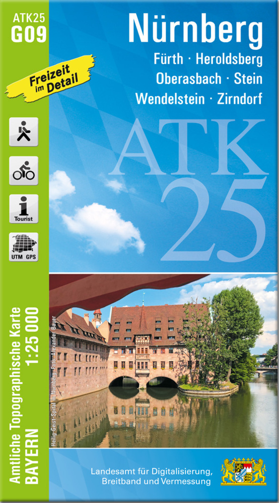 ATK25-G09 Nürnberg (Amtliche Topographische Karte 1:25000) main product photo