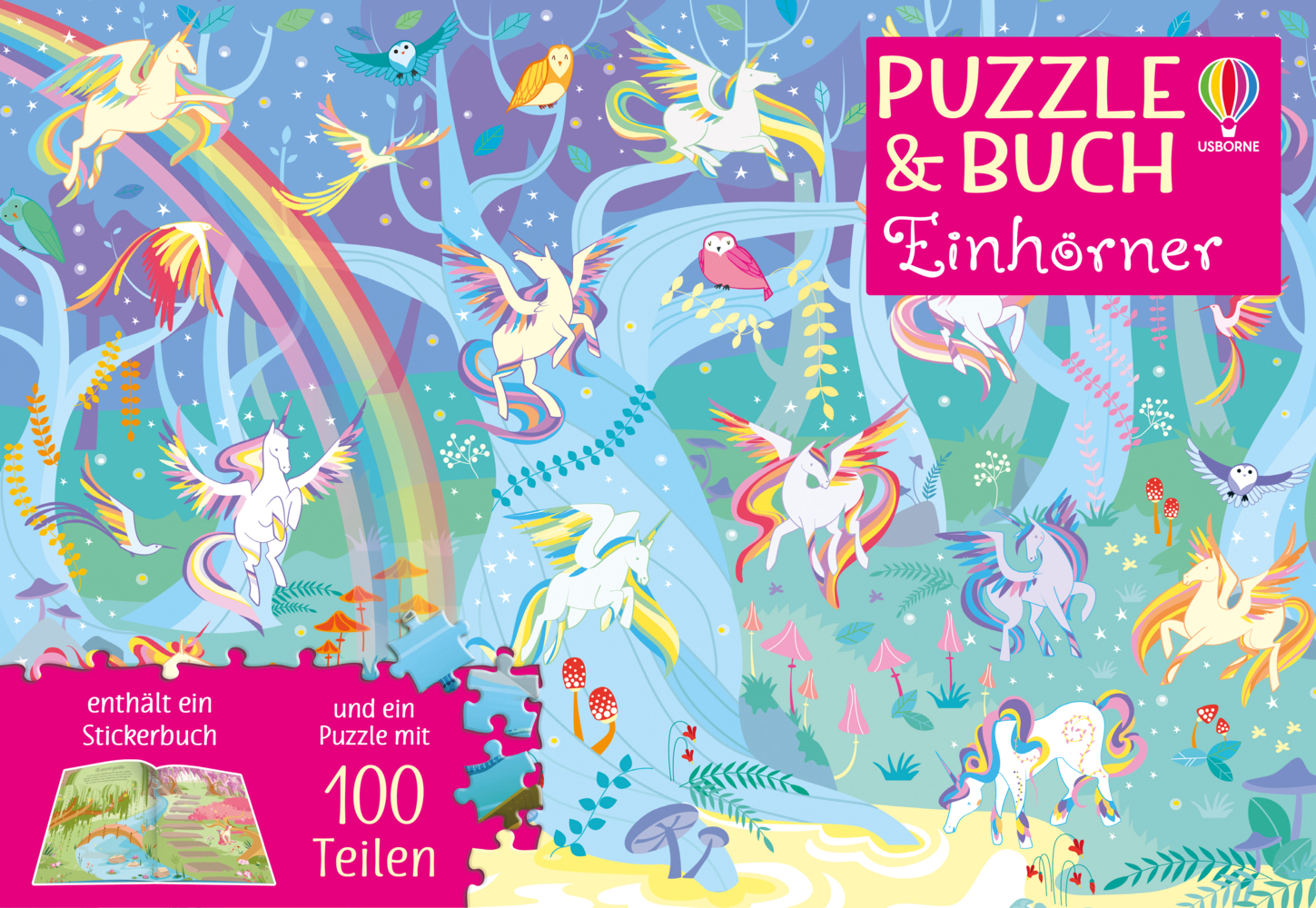 Puzzle & Buch: Einhörner main product photo
