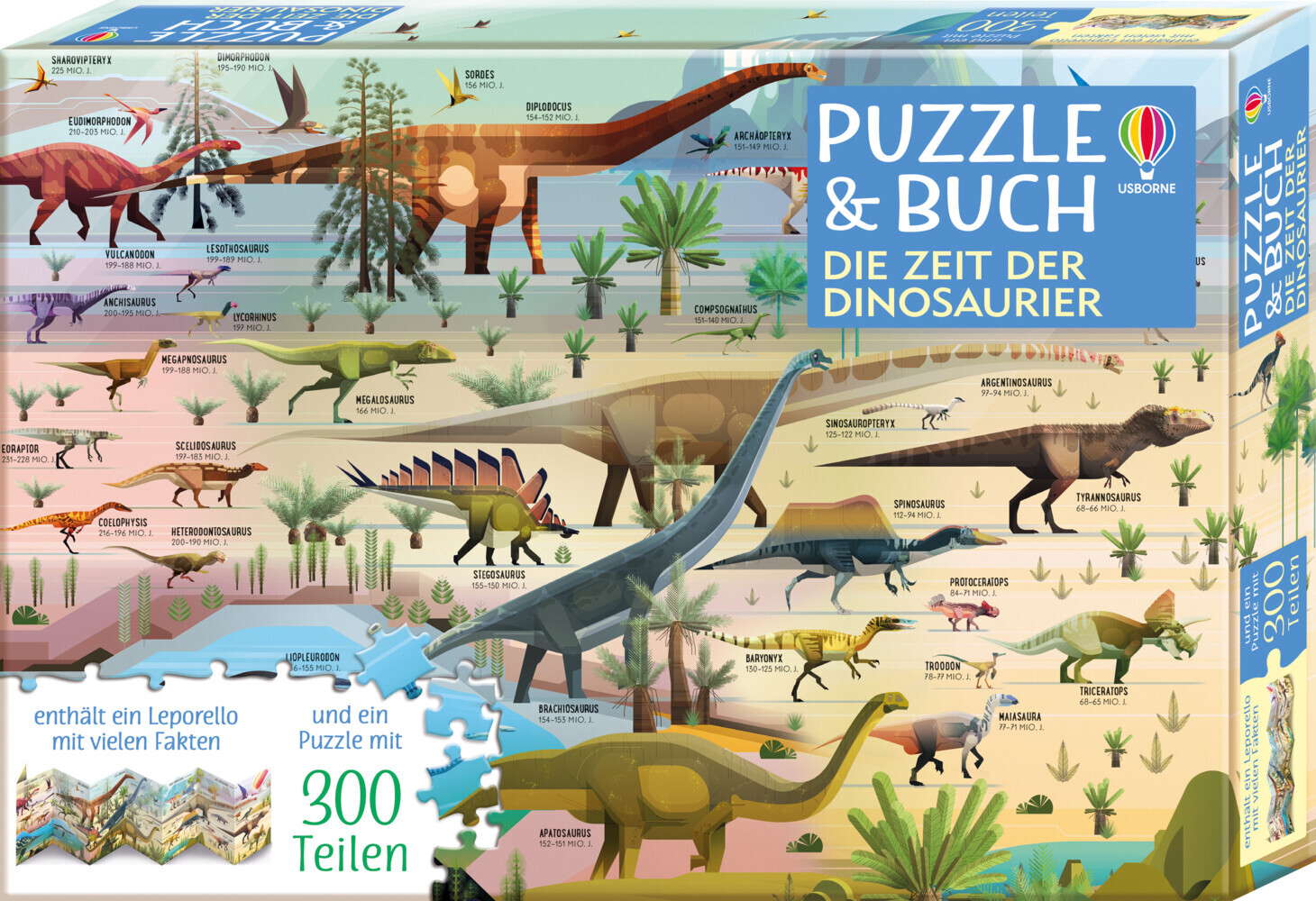 Puzzle & Buch: Die Zeit der Dinosaurier main product photo