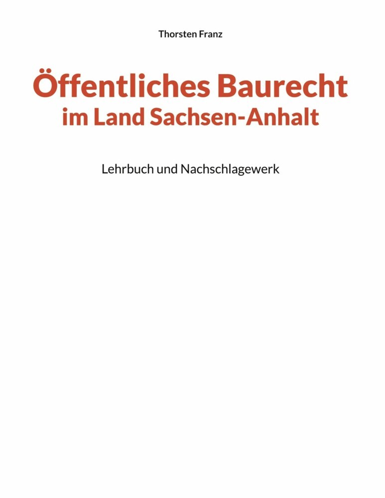 Öffentliches Baurecht im Land Sachsen-Anhalt main product photo