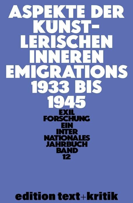 Aspekte der künstlerischen inneren Emigration 1933-1945 main product photo