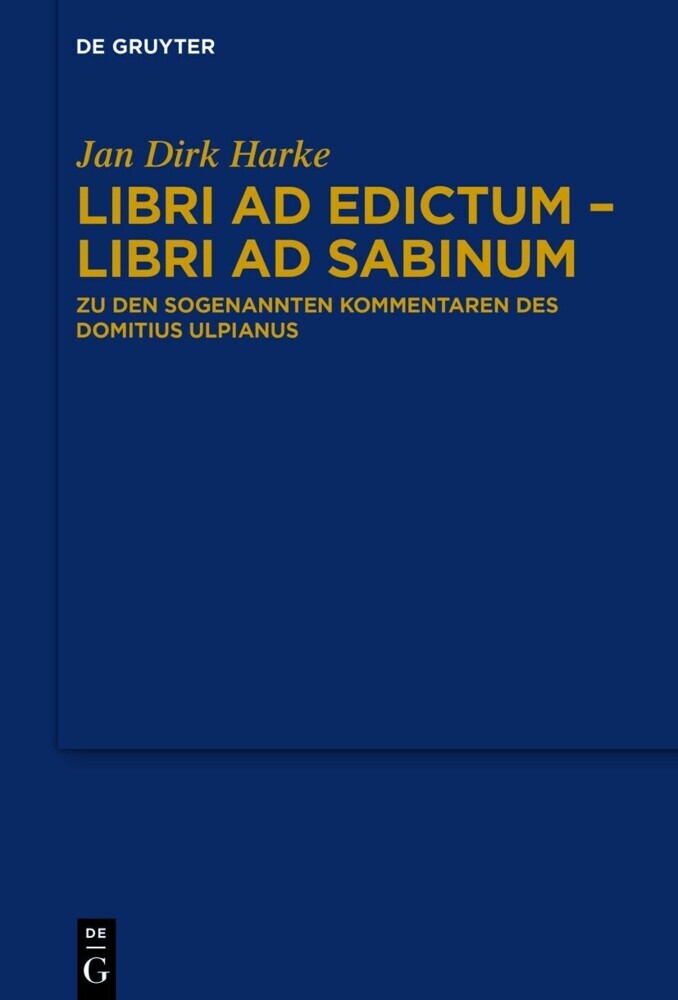 Libri ad edictum - libri ad Sabinum main product photo